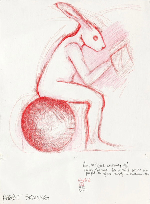 Rabbit Reading by Riki Kuropatwa, Image 1.