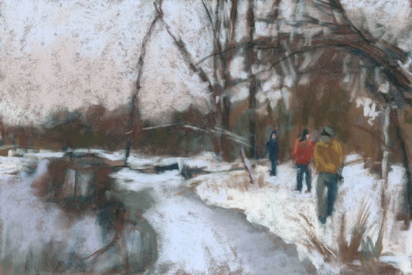 Three on the Creek by Marie Marfia Fine Art