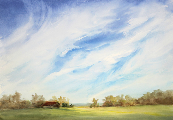 March Sky, Tobacco Barn by Robin Edmundson