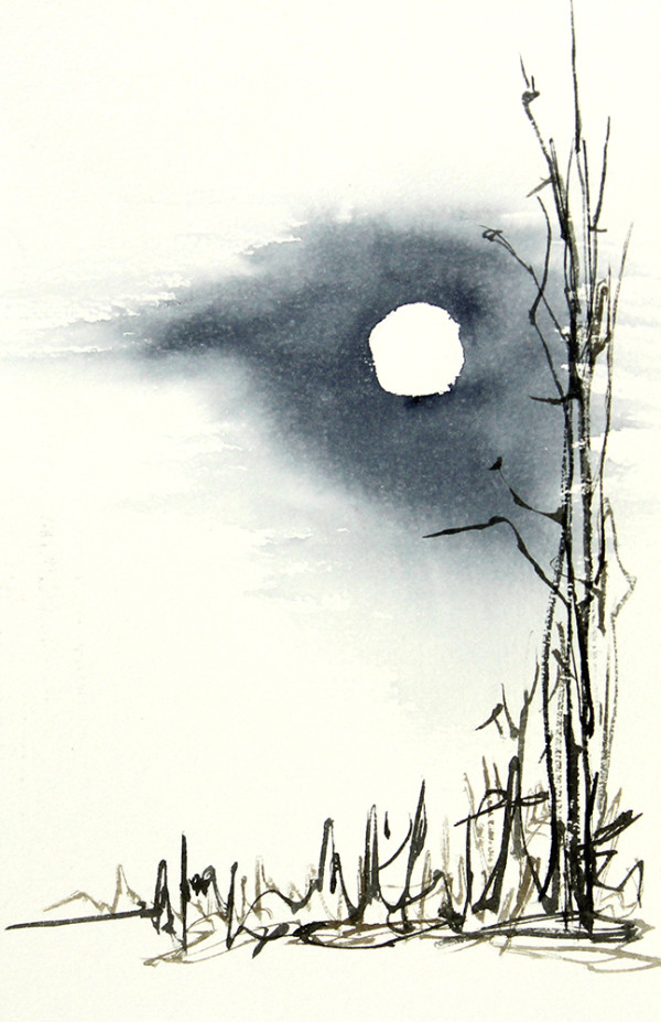 Moon & Cornstalks by Robin Edmundson