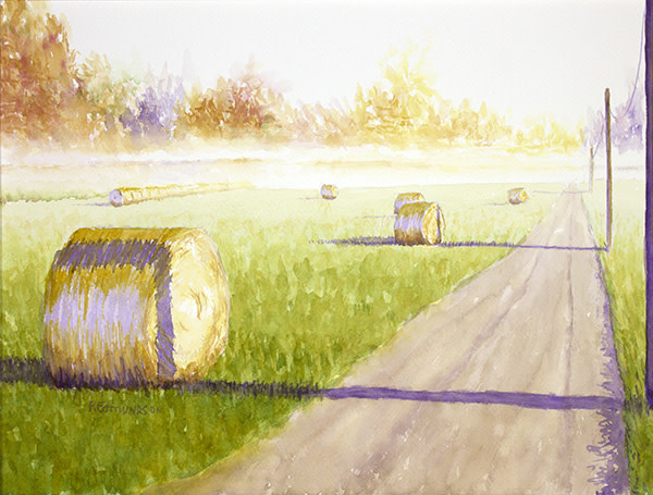 Anderson's Bales, Bright October Morning by Robin Edmundson