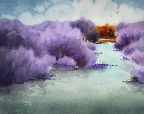 Beehunter Creek, Purple by Robin Edmundson