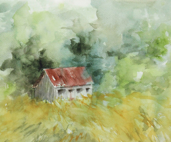 Overgrown Barn - July by Robin Edmundson