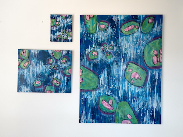 Lily Pad Triptych by Jessie Tucker