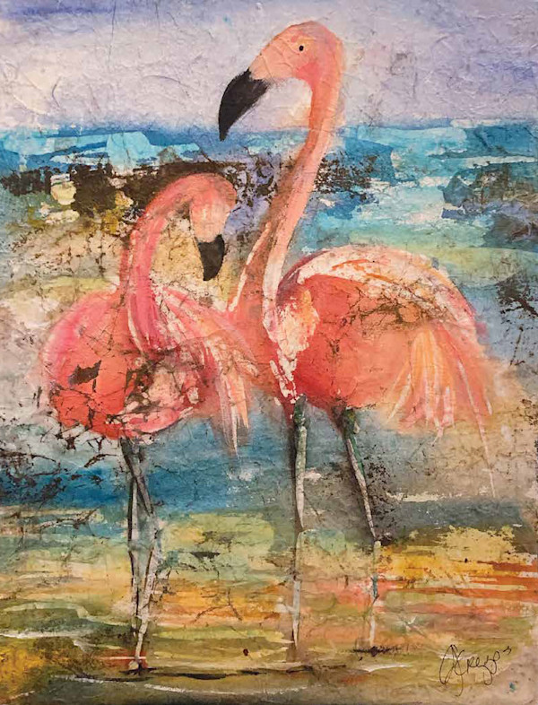 Flamingoes by Gini Crepps
