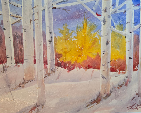 The Birches Are At It Again by Robin Knox