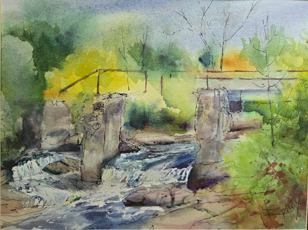 Fourth Chute Bonnechere Summer Plein Air by Robin Knox, Image 1.