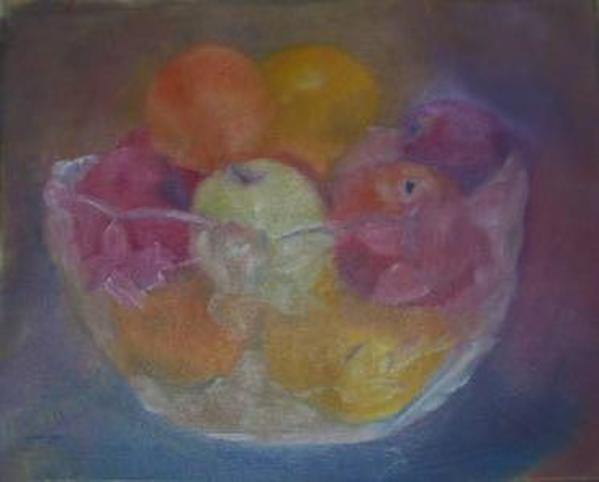 Glass Bowl of Fruit by Sheila Mashaw