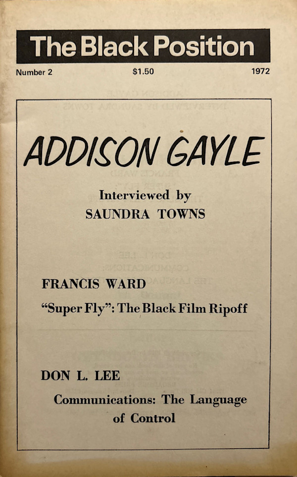 The Black Position: An Annual, No. 2 by Gwendolyn Brooks
