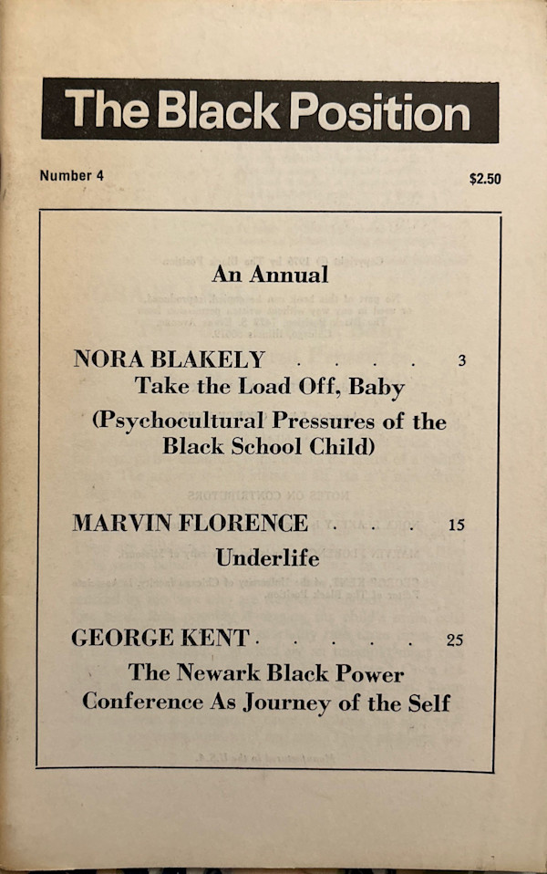 The Black Position: An Annual, No. 4 by Gwendolyn Brooks, George Kent