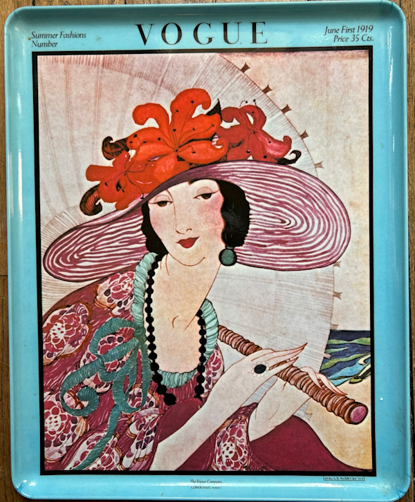 Vintage Tray -- June 1, 1919 Vogue Magazine Cover