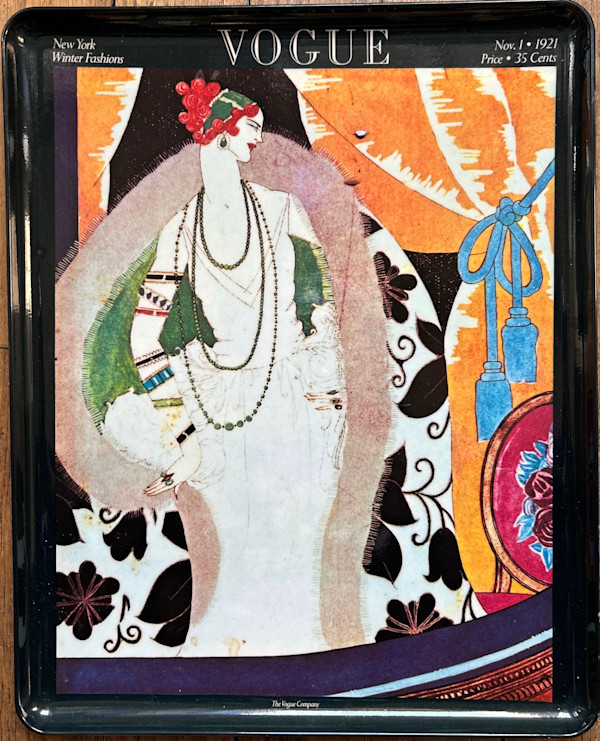 Vintage Tray -- November 1, 1921 Vogue Magazine Cover