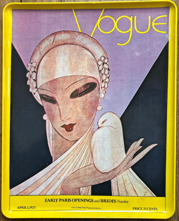 Vintage Tray -- April 1, 1927 Vogue Magazine Cover