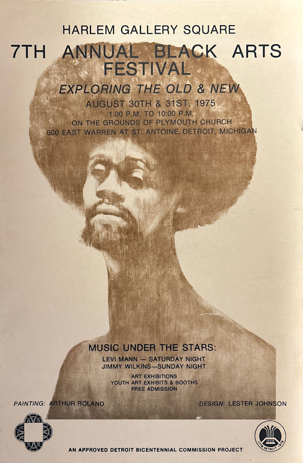 Harlem Gallery Square -- 7th Annual Black Arts Festival (poster) by Arthur Roland, Lester Johnson, Image 1.