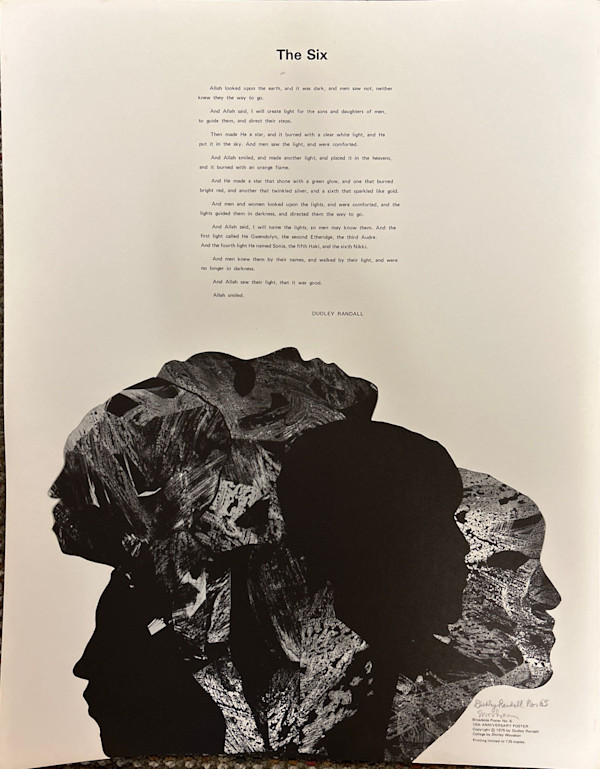 The Six - Broadside Press Poster No. 6 (10th Anniversary Poster) by Dudley Randall, Shirley Woodson, Image 1.