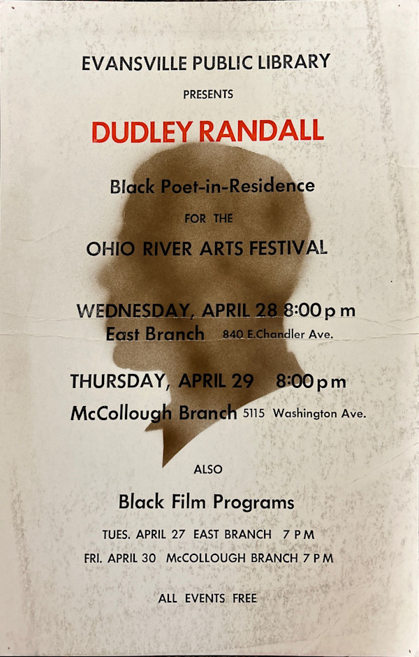 Dudley Randall -- Poet-in-Residence (poster)