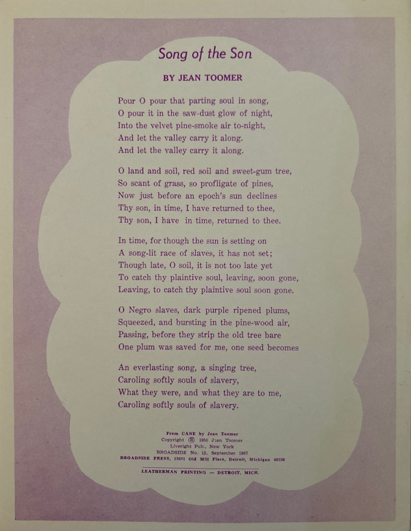 Song of the Son by Jean Toomer