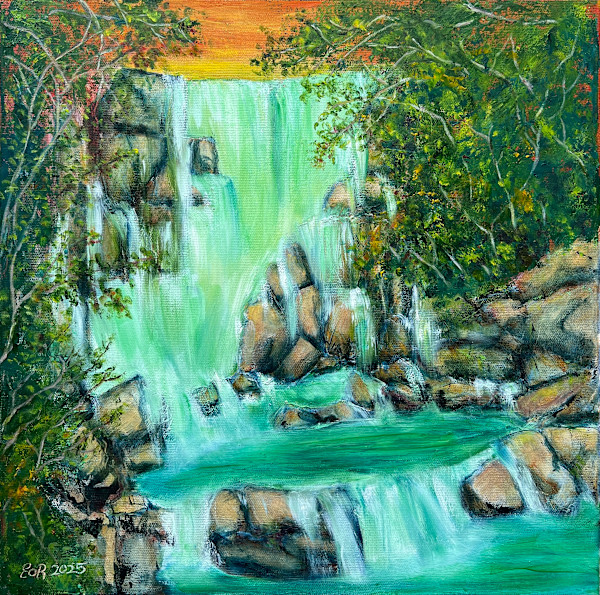 Emerald Waterfall by Eithne O'Riordan