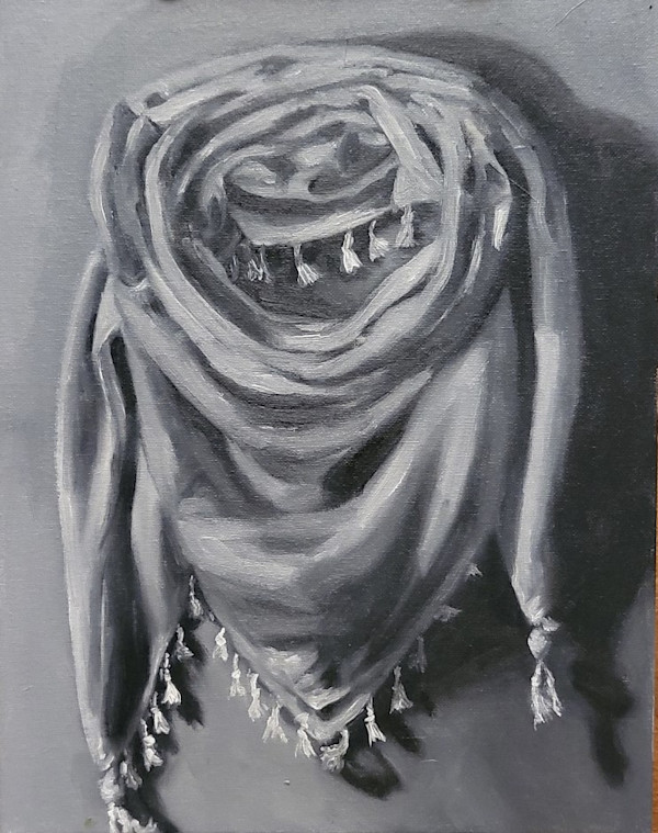 Palestinian Kufiya Value Study by Sam Larson