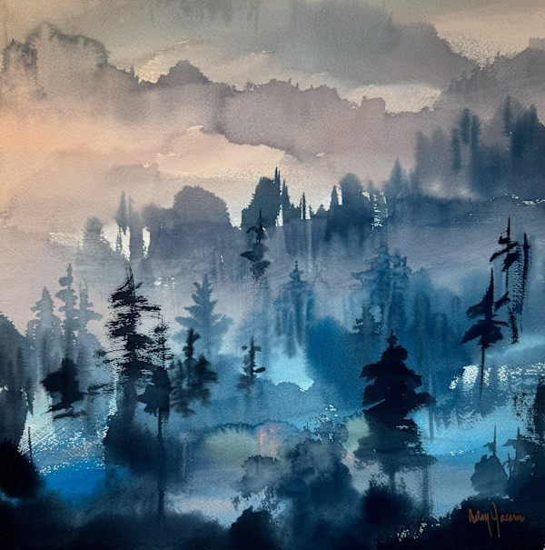 Cerulean Pines (II) by Betsy Jacaruso Gallery, Image 4.