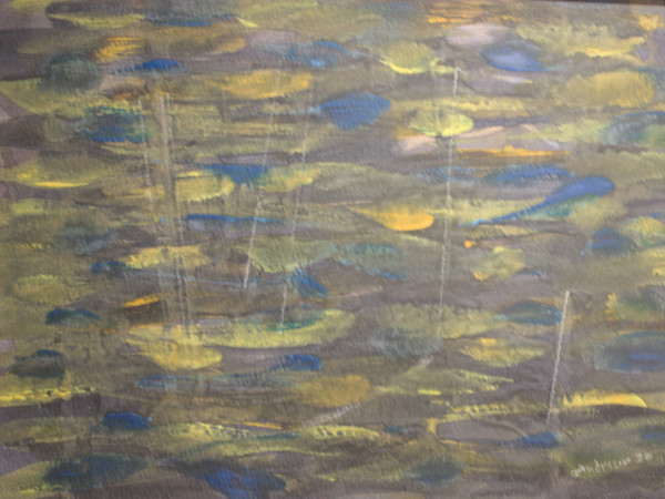 Abstract Blue And Yellow Brushstrokes by Gregory Anderson, Image 1.