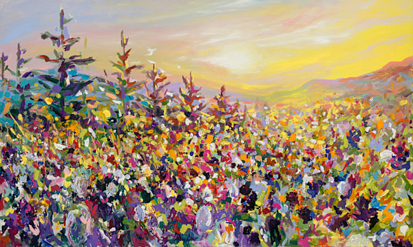 Sunbeam Meadow 60X36" by Emily Dwan, Image 1.