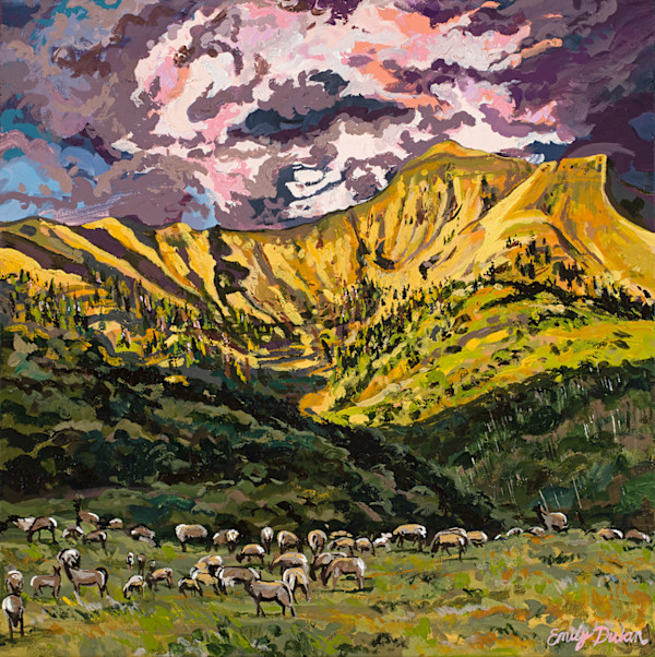 Telluride Elk 20X20" by Emily Dwan, Image 1.