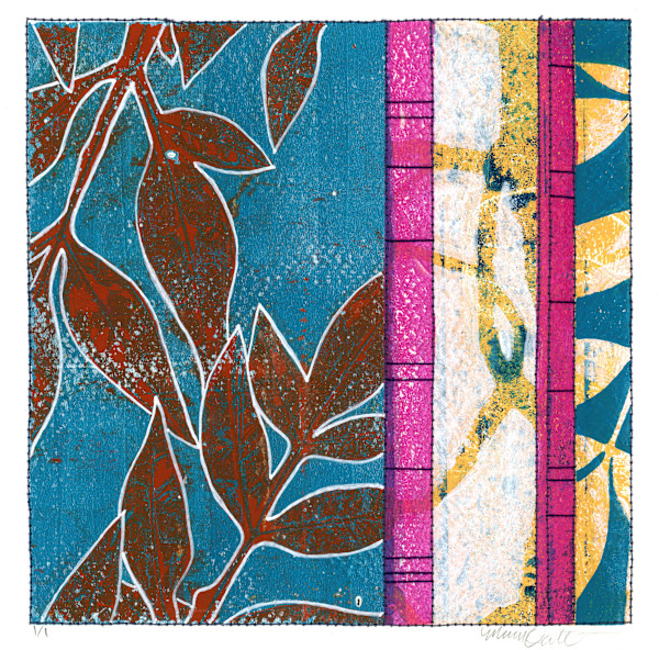 Botanical Mini Quilt 1 by Maren Oates