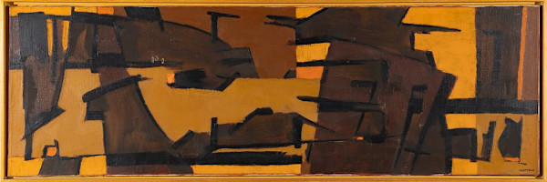 Abstraction in Orange and Brown by Murray Hantman (1904-1999)