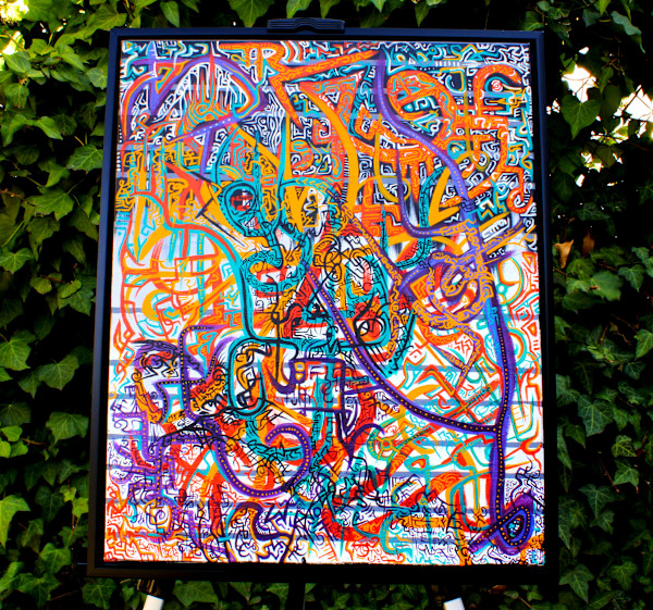 "Chaos Within Creation" [Original - 16" x 20"] w/ Frame by AboVelow Design