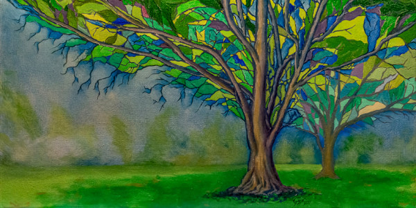 Backyard Tiffany Landscape by Timothy Griffith