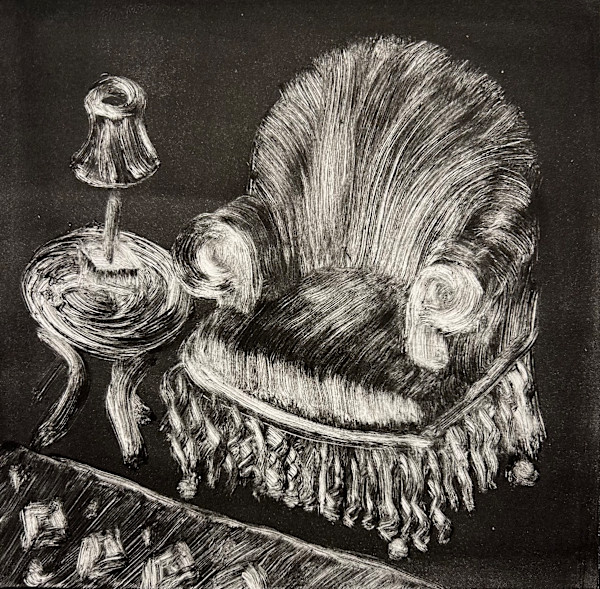 (Chair Portrait #2) Josephine Fringe Chair / Grandma's Chair by MK Wynn