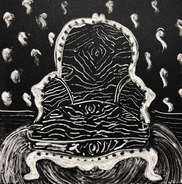 (Chair Portrait #5) French Regency Bergère Brunchwig & Fils 'Le Zebre' Chair by MK Wynn