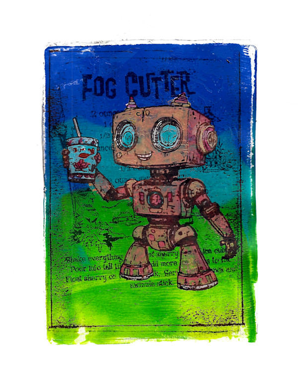 Boozy Bots #5 - Fog Cutter - BlGrn by Greg Butkus