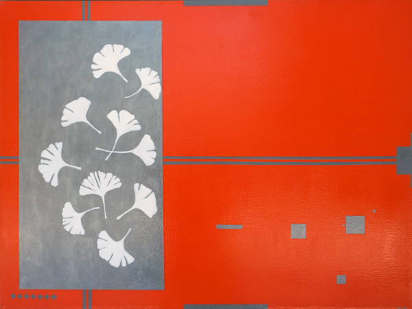 Gingko leaves in the breeze by Tin Cat   Sherry Smith Schnicke