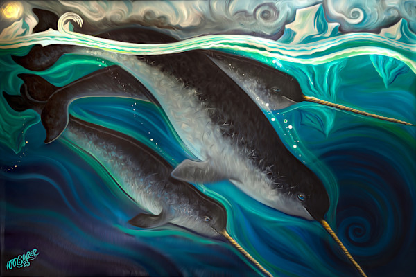 Arctic Narwhals by Marissa Kayne Saurer