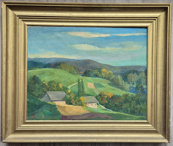 Hügelige Landschaft (Mauerkirchen / Oberösterreich) by Albert Urban