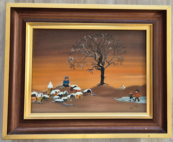 Kinder in Winterlandschaft by Heidi Markl