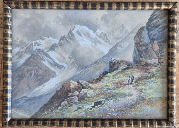 Frühling im Hochgebirge (Engadin) by Ludwig Haase