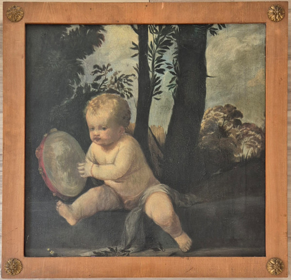 Der kleine Tamburinschläger (Kopie nach Tizian) by H. Fischer
