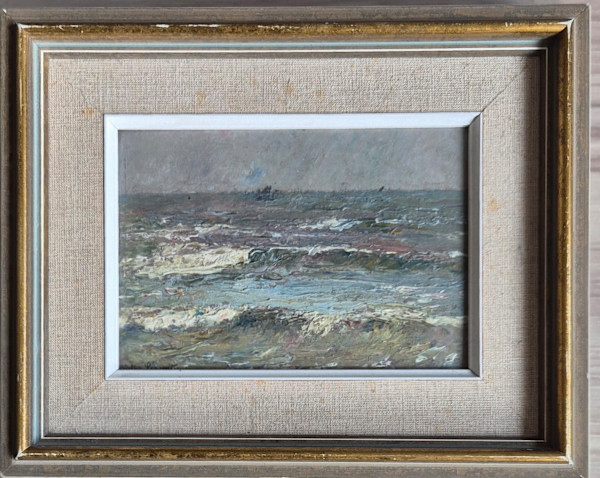 Das Meer bei Yport by Victor Leconte