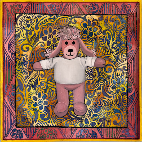 Pink Poodle Painting by Leslie Nichol