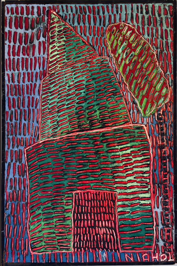Untitled (house with tree) by Leslie Nichol