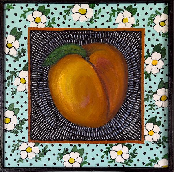 Peach Painting by Leslie Nichol