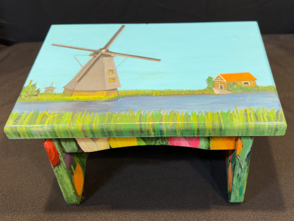 Netherlands Landscape Stool by Leslie Nichol