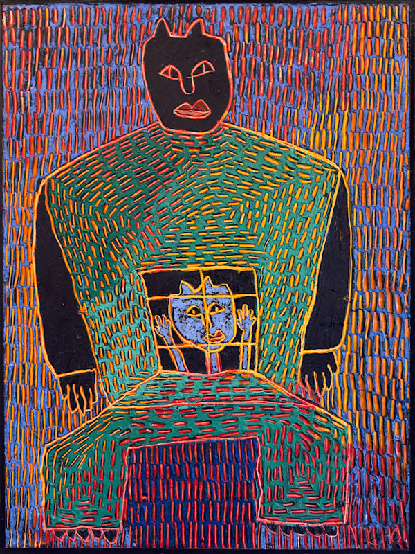 Untitled (large cage series) by Leslie Nichol