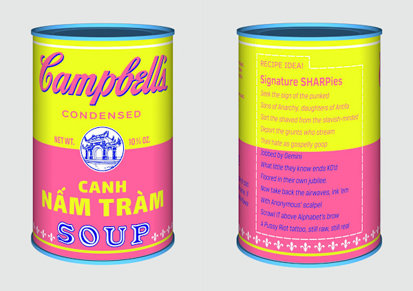 Vietnamese Soup Cans/  Canh Nấm Tràm from the series Perpetual Paintings by Trọng Gia Nguyễn, Image 1.