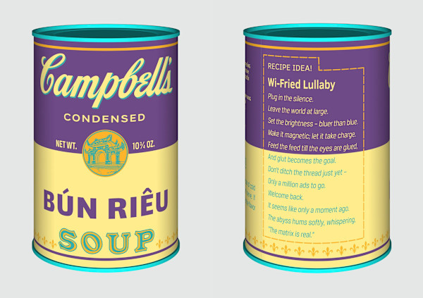 Vietnamese Soup Cans/ Bún Riêu from the series Perpetual Paintings by Trọng Gia Nguyễn, Image 1.