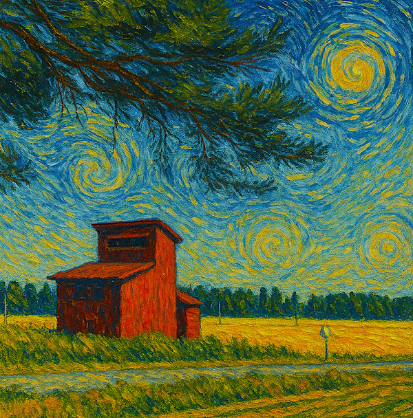 Finnish Countryside Van Gogh by Katrina Sjoberg