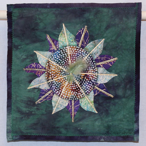 Green Feather Mandala by Katrina Sjöberg